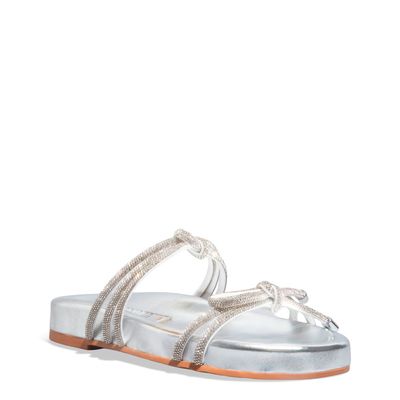 Papete Metalizada Prata Tiras Nó Brilho