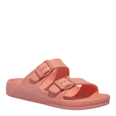 Papete Slide Borracha Laranja Fivela