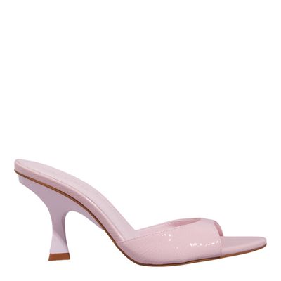 Mule Verniz Salto Fino Rosa