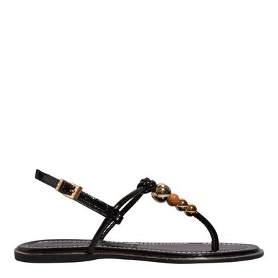 Rasteira Verniz Preta