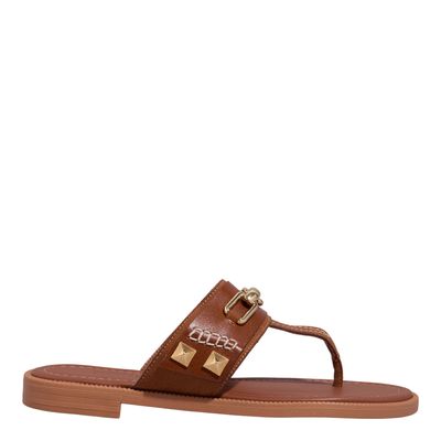 Rasteira Couro Camurça Marrom