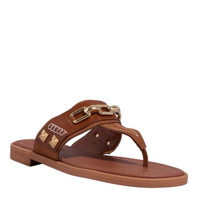 Rasteira Couro Camurça Marrom