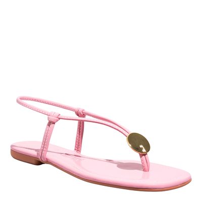 Rasteira Verniz Show Rosa