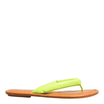 Rasteira Puffer Napa Soft Verde Fresh