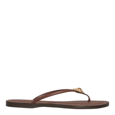 Rasteira Napa Soft Marrom Pespontos