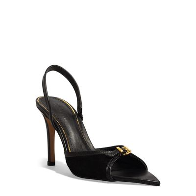 Peep Toe Couro Confort Preto