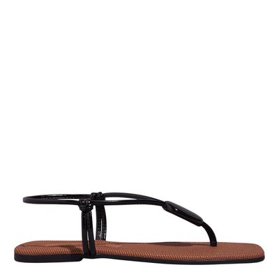 Rasteira Napa Madri Bico Quadrado Preta