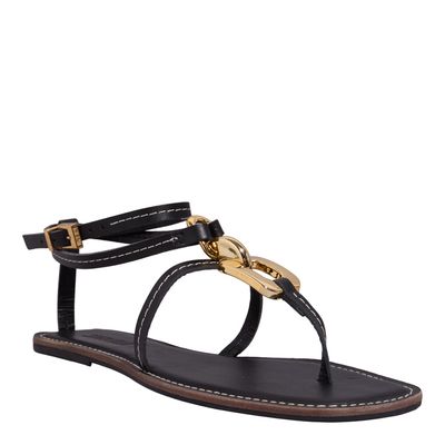 Rasteira Napa Soft Bico Quadrado Preta