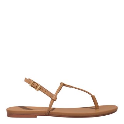 Rasteira Salomé Napa Bege Bico Redondo