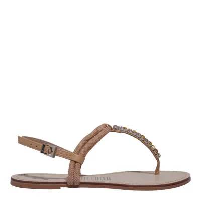 Rasteira Cordão Marrom Ambar Pedraria