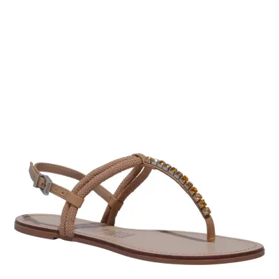 Rasteira Cordão Marrom Ambar Pedraria