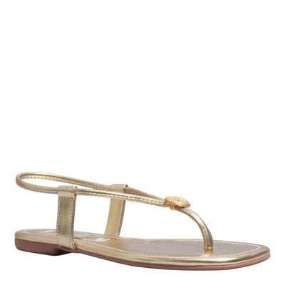 Rasteira Metalizada Dourada