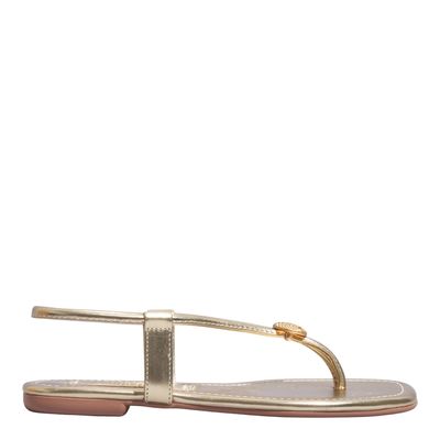 Rasteira Metalizada Dourada