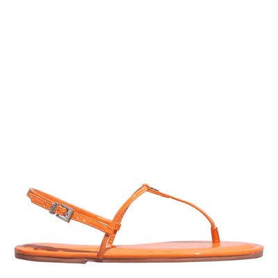 Rasteira Salomé Verniz Anzeli Laranja Citrus