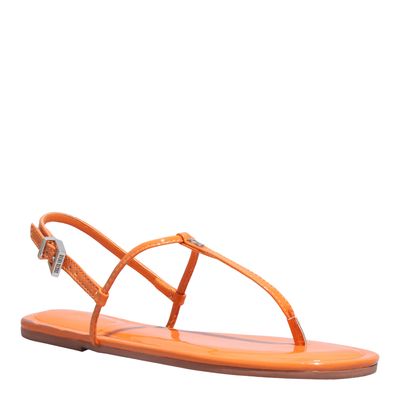 Rasteira Salomé Verniz Anzeli Laranja Citrus