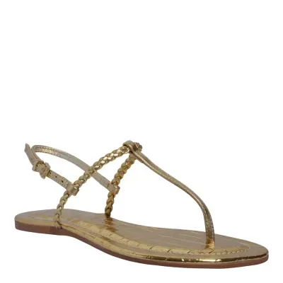 Rasteira Metalizada Dourada