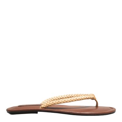 Rasteira Napa Soft Bico Redondo Bege