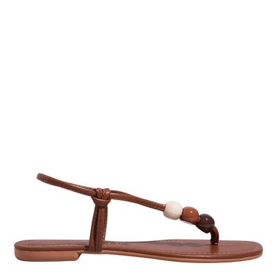 Rasteira Napa Soft Marrom Bico Quadrado