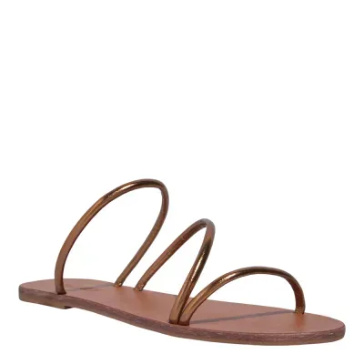 Rasteira Metalizada Bronze