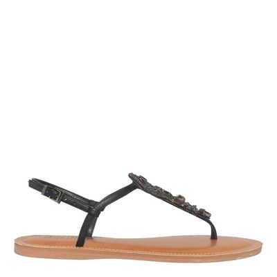 Rasteira Napa Soft Pedraria Preta