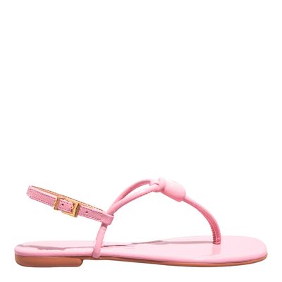 Rasteira Verniz Show Rosa Cotton