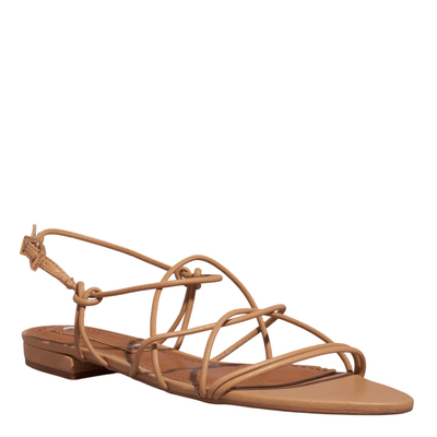 Rasteira Bico Folha Napa Soft Bege