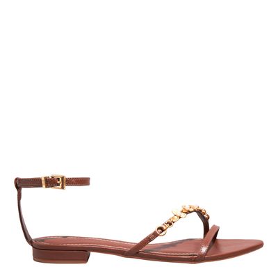 Rasteira Couro Confort Terra