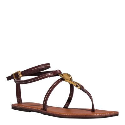 Rasteira Napa Soft Bico Quadrado Marrom