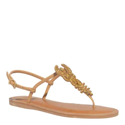 Rasteira Napa Soft Pedraria Bege