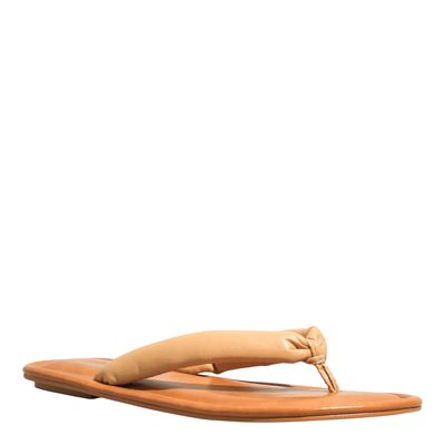 Rasteira Puffer Napa Soft Bege Palha