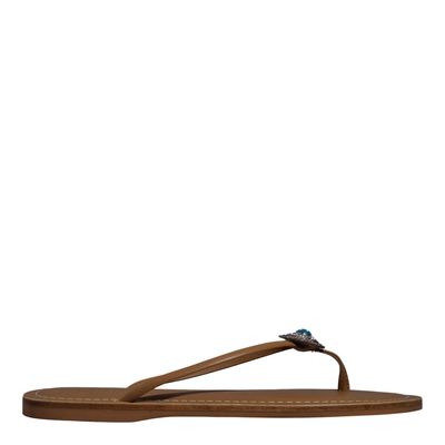 Rasteira Brush Ibiza Marrom Bico Redondo