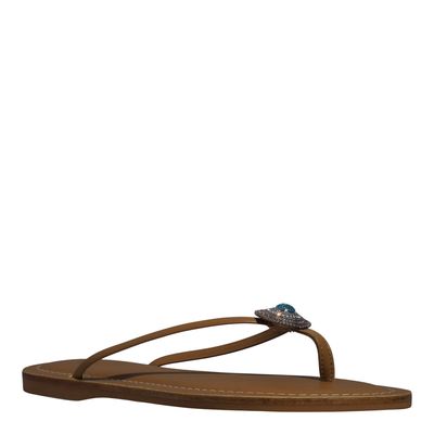 Rasteira Brush Ibiza Marrom Bico Redondo