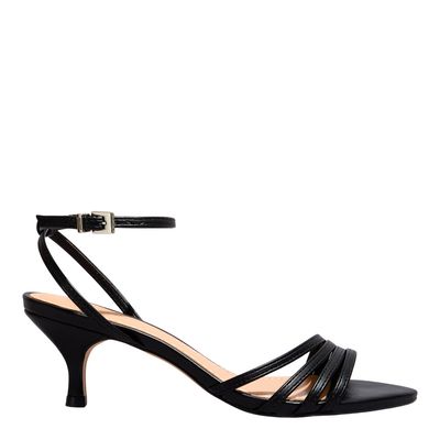 Sandália Napa Soft Salto Baixo Preto
