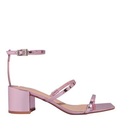 Sandália Lolla Specchio Rosa Salto Grosso