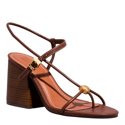 Sandália Napa Soft Marrom Salto Grosso