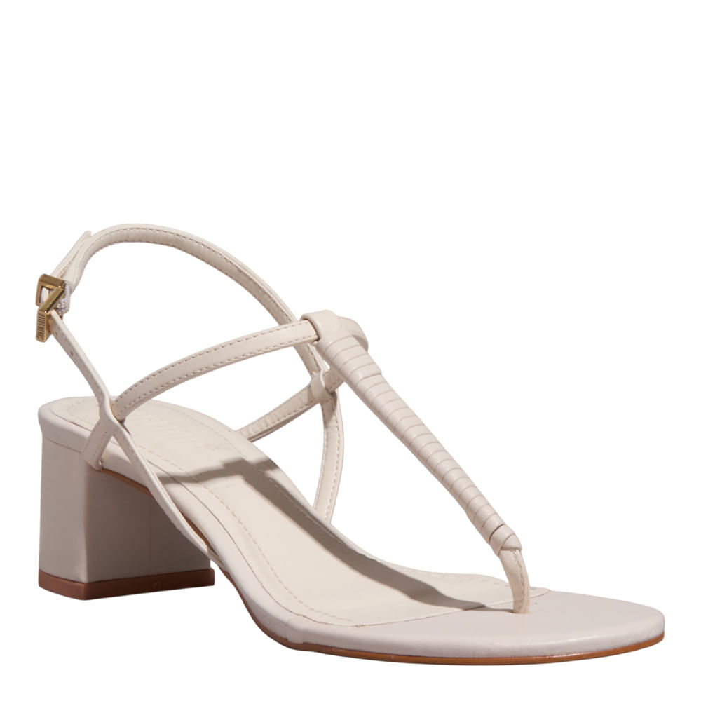 Sandália Salomé Napa Soft Off White - Santa Lolla