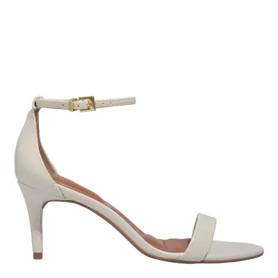 Sandália Napa Creme Salto Fino