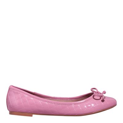 Sapatilha Verniz Matelassê Rosa