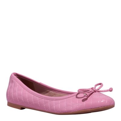 Sapatilha Verniz Matelassê Rosa