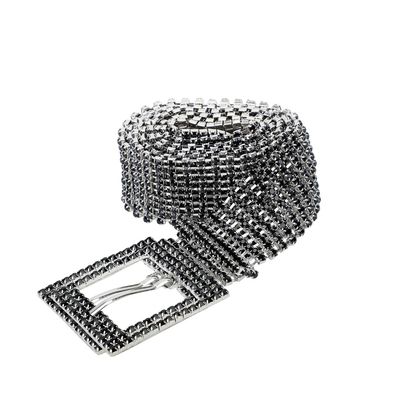 Cinto metal strass preto
