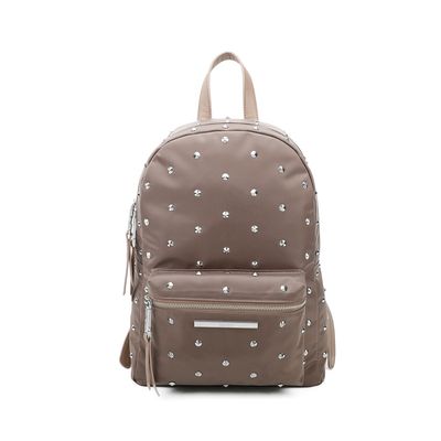 Mochila Nylon Tachas Marrom