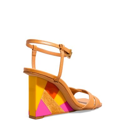 Sandália Couro Confort Doce De Leite