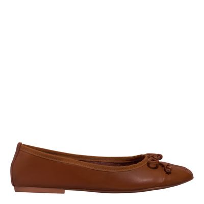 Sapatilha Couro Nobre Marrom Laço