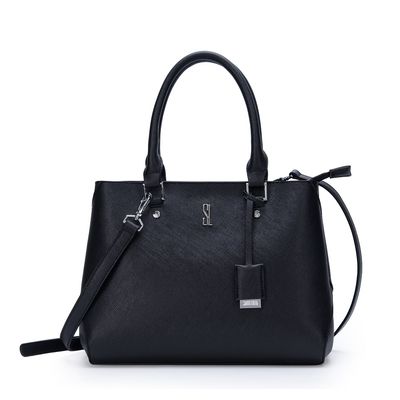 Bolsa Média Classic Risco Preta