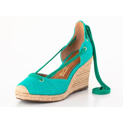 Espadrille Tecido Tramado Verde