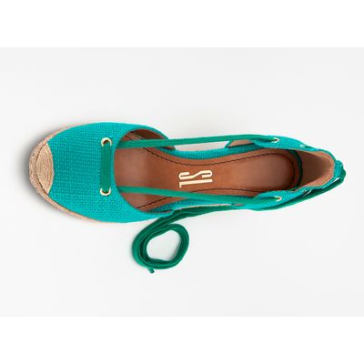 Espadrille Tecido Tramado Verde