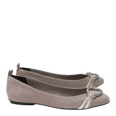 Sapatilha Suede Fivela Cinza