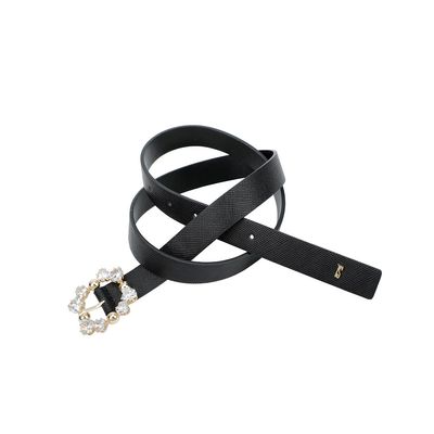 Cinto risco fivela pedraria preto