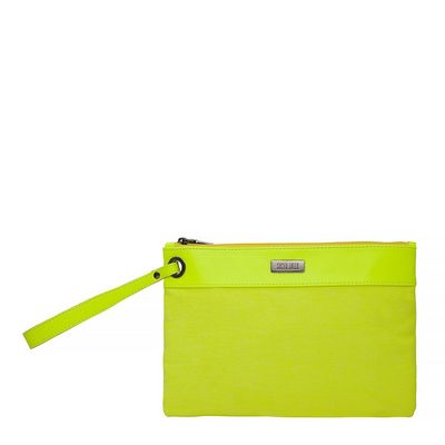 Clutch Tecido & Amarelo Neon