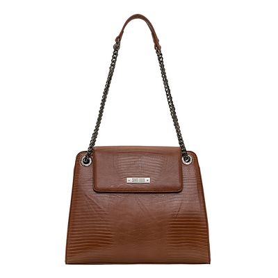 Bolsa Texturizada Lizard Caramelo